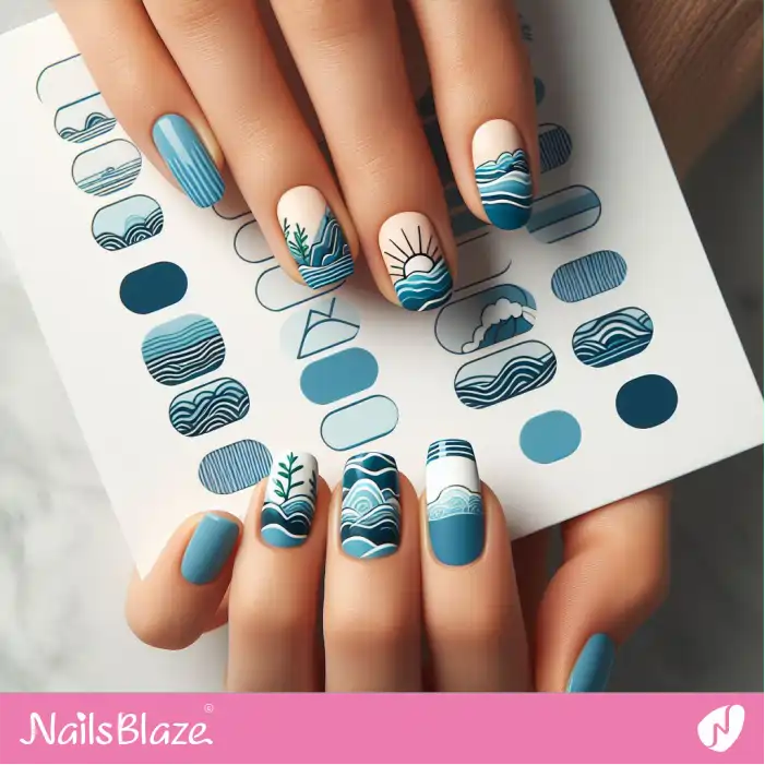 The Beauty of Ocean Nail Design | Save the Ocean Nails - NB3275